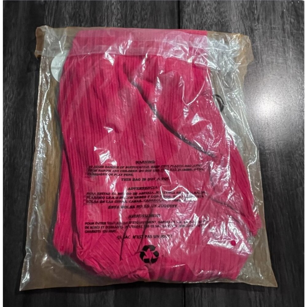 Calvin Klein Jeans Women's Long Sleeve Turtleneck Top - Cerise, Size S, New - Picture 7 of 8
